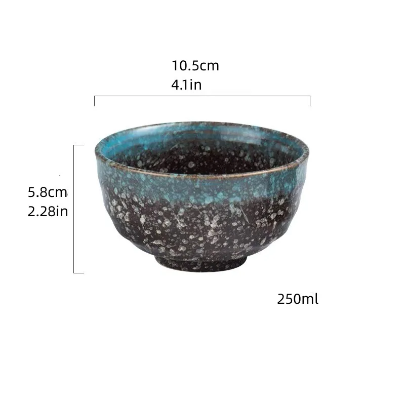 Japanese Style Kitchen Utensils Restore Ancient Ways Ceramic Anti-scalding European Simple Household Soup Bowl High-legged