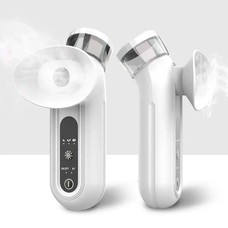 Nuovo modello portatile Nano Dispositivo per la cura degli occhi del viso Vapore caldo Spruzzatore di nebbia Vuoto Rinfrescante Idratazione Riutilizzabile Rilassamento degli occhi