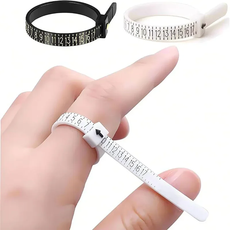 4 Stück/Packung Ringgrößenmesser Messwerkzeug Ringgrößen-Messset Fingergrößenmesser Schmuckgrößen-Messgerät Wiederverwendbar – Detail 5