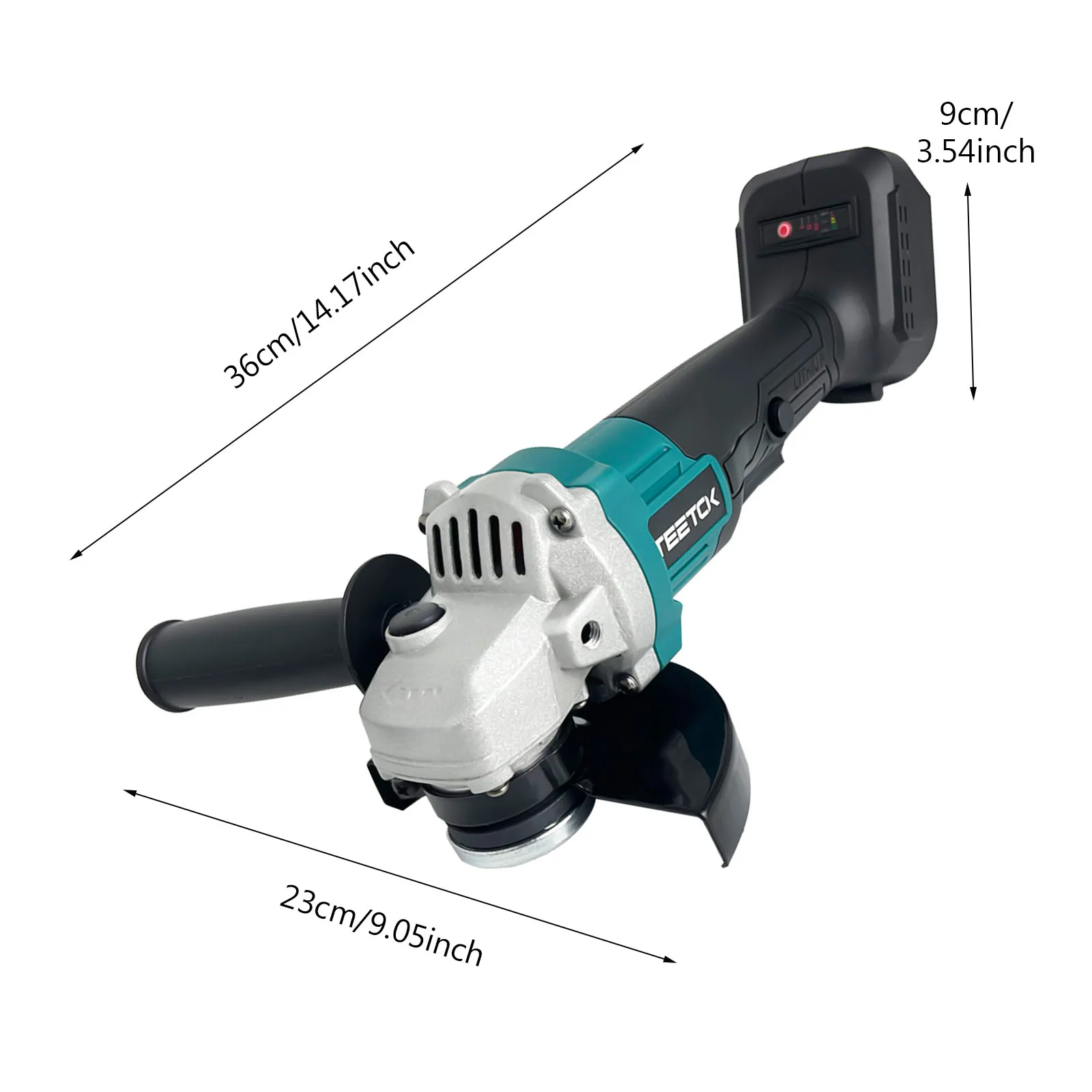 125mm Cordless Angle Grinder, 2 pcs 18V/5500mAh Battery, Cordless Grinder For Cutting, Grinding And Polishing