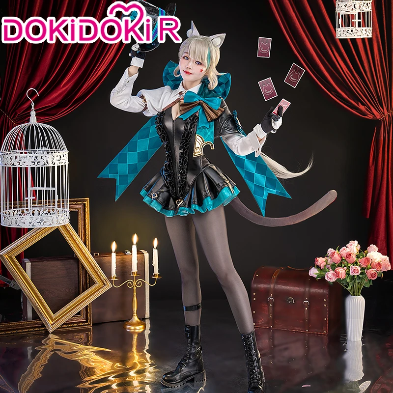 IN STOCK Lynette Cosplay Costume Game Genshin Impact Cosplay【S-2XL】DokiDoki-R Women Cute Cosplay Fontaine Lynette Plus Size