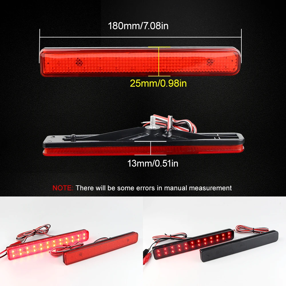 2Pcs Led Rear Bumper Reflector Taillight For Suzuki Wagon R Stingray Braking Driving Fog Rear Fog Warning Light Lamp