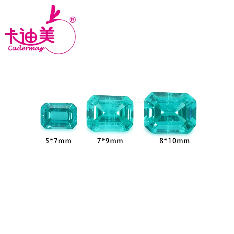 Emerald Cut Paraiba Yttrium Aluminum Garnet Loose Stone YAG Gemstone For Wedding Fine Jewelry Making DIY