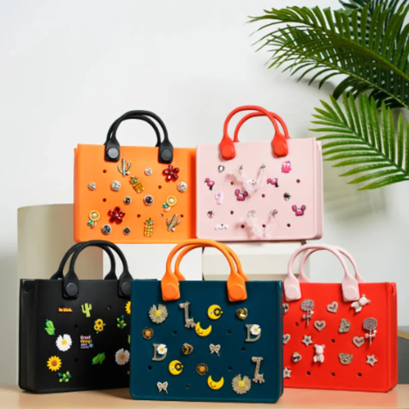 

EVA Tote Bag Soft Travel Bag Outdoor Casual Beach Bag Women's Large Handbags For Women Commuting Include Handbag Accessories