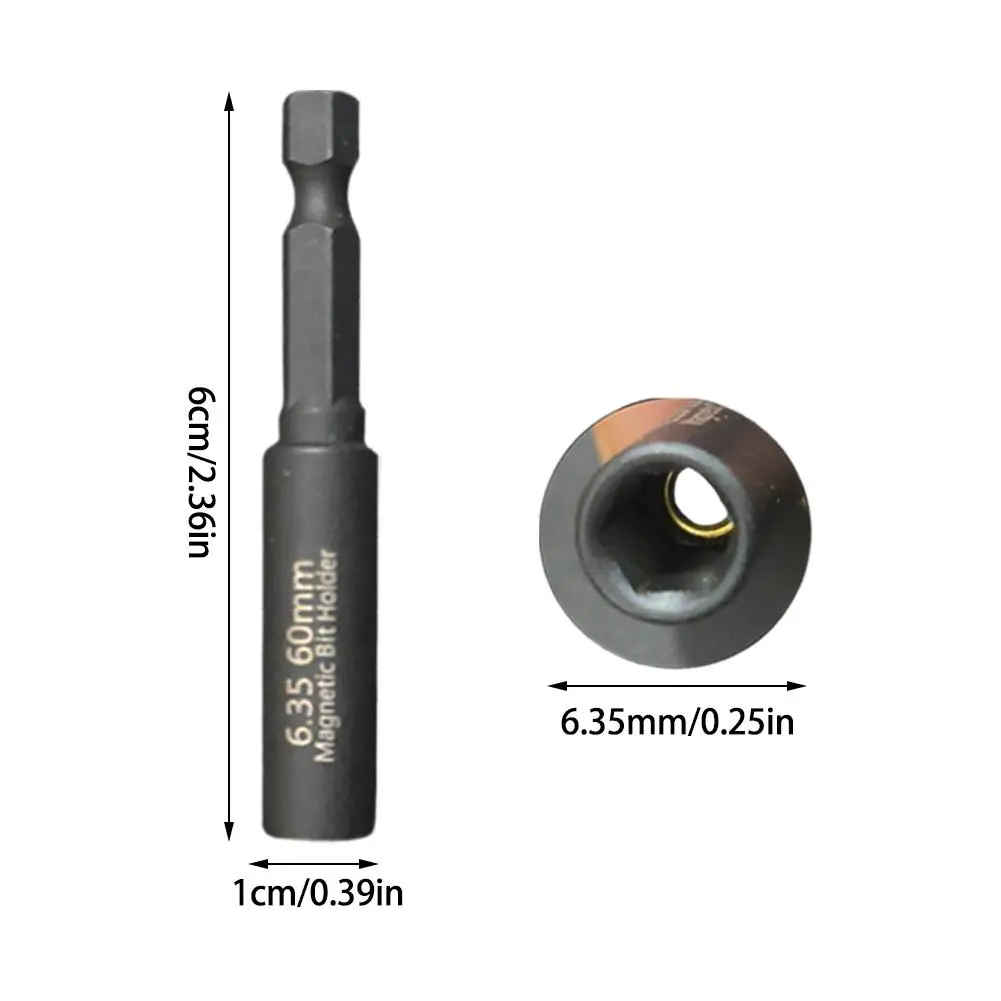 1pc Screwdriver Bit Holder 1/4Inch Hex Shank Head Extension Rod Quick Release Magnetic Screwdriver Extension Bar Hand Tools 60mm
