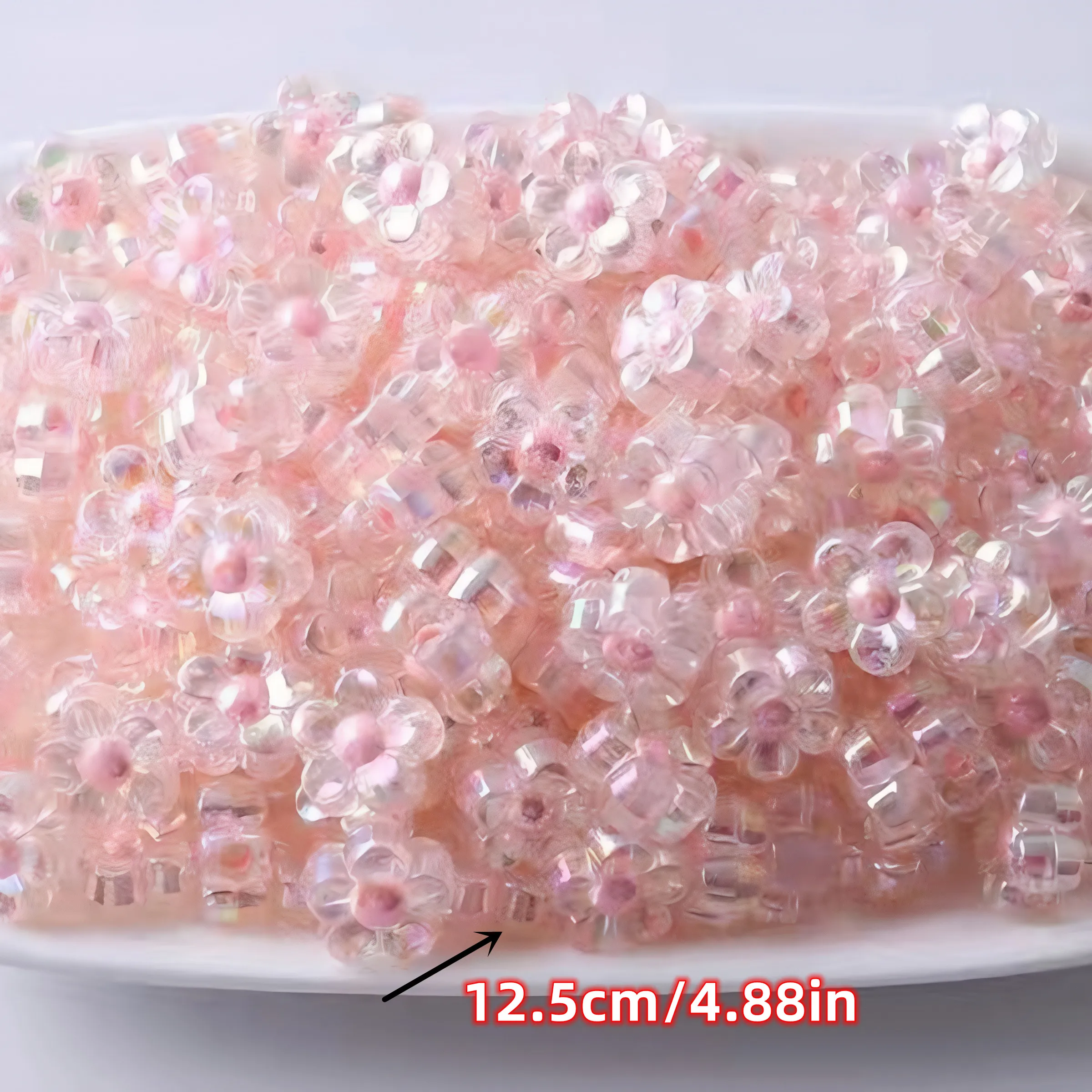 180 قطعة/90 قطعة 12.5 مللي متر زهرة الأكريليك على شكل الخرز الوردي مع لون عشوائي خلط صنع المجوهرات الأساور والقلائد وعيد الحب Da #4