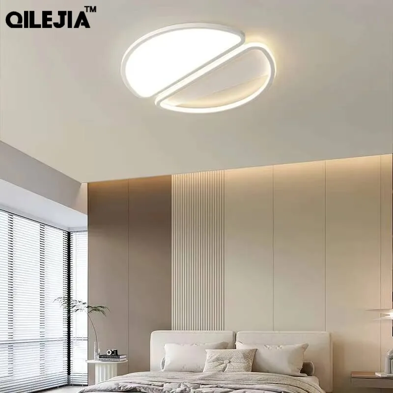 Minimalism Semicircle Ceiling Lights LED White Nordic Ighting Lamps Living Room Bedroom Lustres Luminaria Household Lamparas