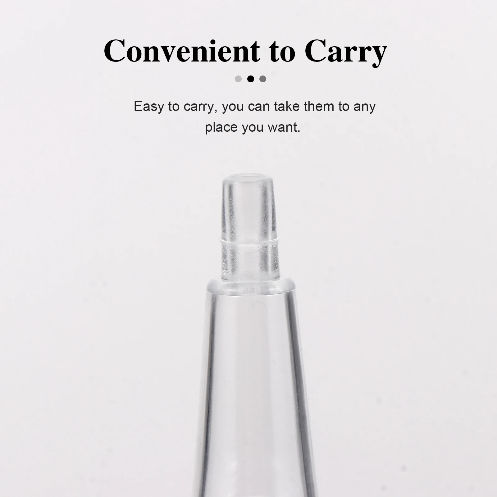 

100pcs Essence Bottle Transparent Vial Plastic Cap Droppers Liquid Perfume Sealing Travel Business Outdoor Camping