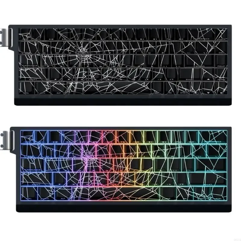 64/74Key Spiders Web Side Print Keycaps Translucents Original Profile for 61/64/68