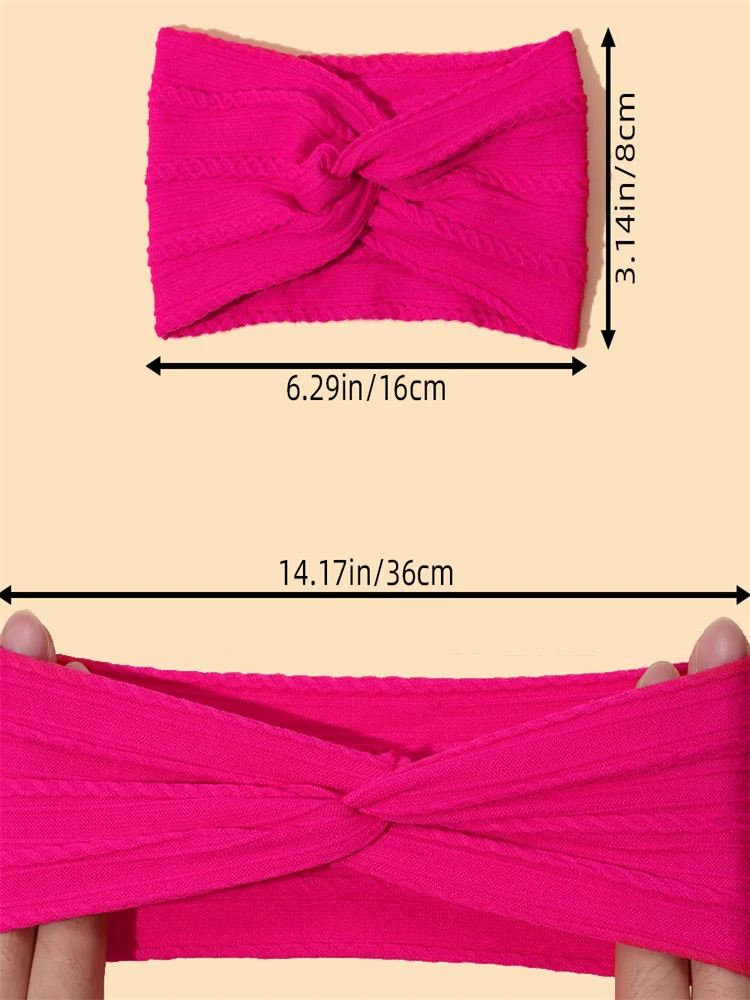 Soft Solid Color Knotted Cross Headband Simple Children Cute Baby Elastic Twist Hair Accessories Wholesale