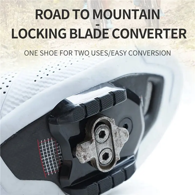 CGDS-10X Bicycle Lock Pedal Adapter Road Convert MTB Pedal SPD Shoe Cleat Cover Dual-Use Adapter Cleats Bicycle Accessories
