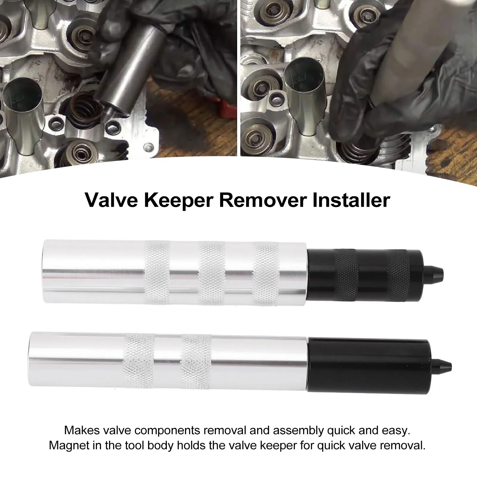 Valve Keeper Remover Installer Kit Valve Spring Compressor for Overhead Valve Engine with Valve Stems 4.5 to 7.5mm 5/16 to 3/8in