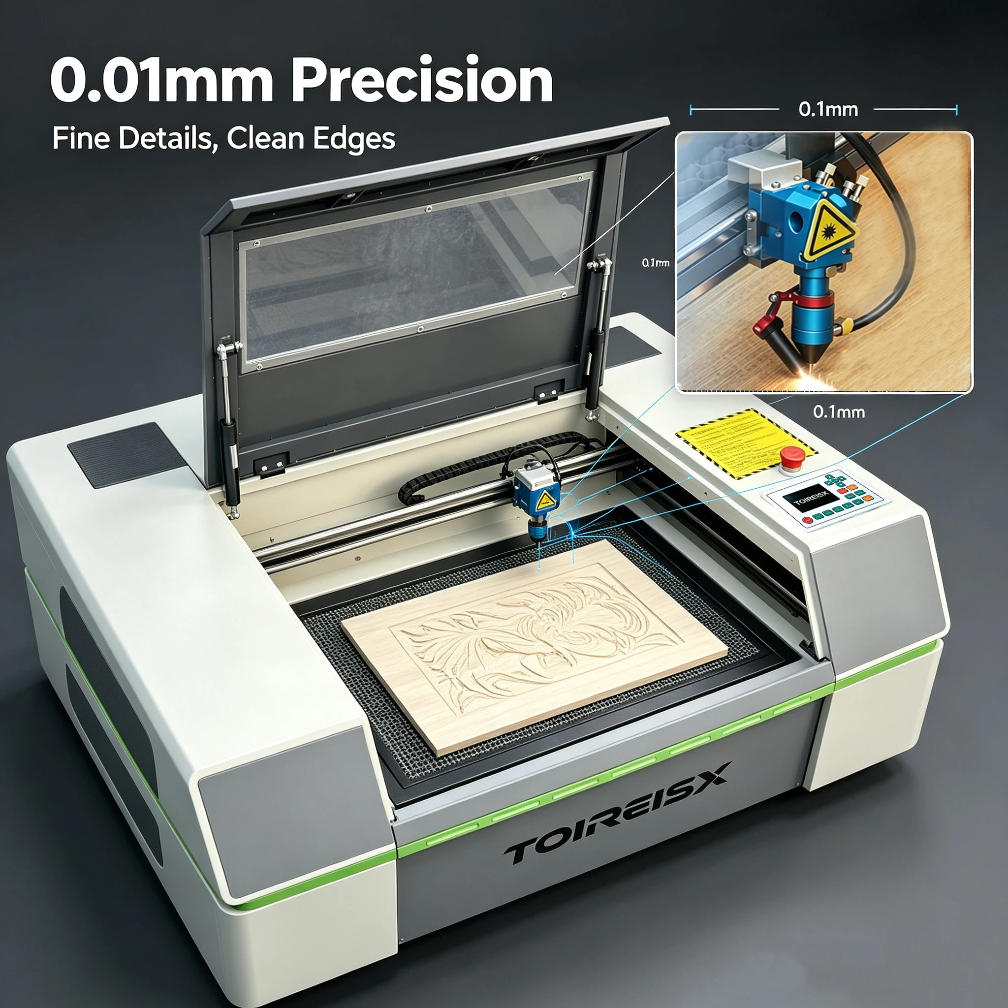 Mesin Pengukir Laser dengan Ba - Industrial Laser Engraver For Wood ulasan dan harga