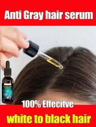 Anti-grey hair essence Serum treatment restore natural  hair color and restore healthy White To Black hair