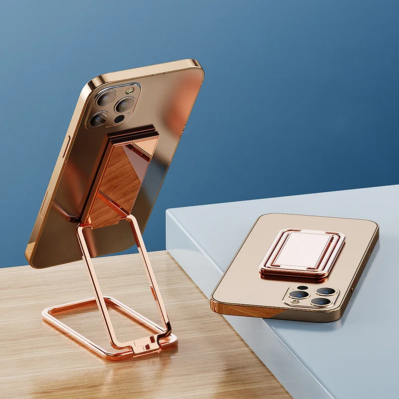 Metalowy uniwersalny uchwyt na telefon z pierścieniem na palec Uchwyt stojakowy Mini uchwyt na telefon Obracany o 360 stopni do naklejki na tył telefonu komórkowego — zdjęcie 7