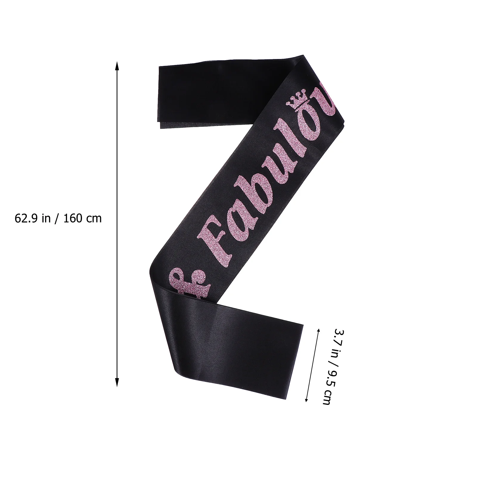 

2Pcs High-Grade Fabric Crown Headband 50 Years Old Birthday Party Favors Comfortable Stylish Shoulder Strap Party Decorative