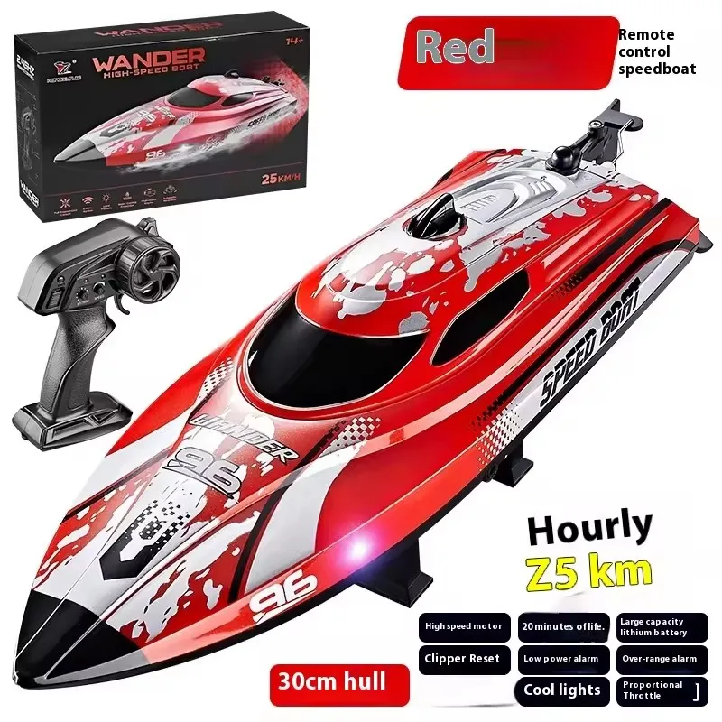 ألعاب مائية 25 كم/ساعة قارب التحكم عن بعد يخت مقاوم للماء مفتاح واحد إعادة تعيين بطارية منخفضة موجه التلقائي مظاهرة RC ألعاب للقوارب