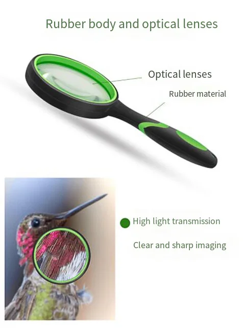 10x Lupe für Kinder Senioren Handle selupe 50mm Lupe zum Lesen wissenschaft licher Natur forschung – Detail 6