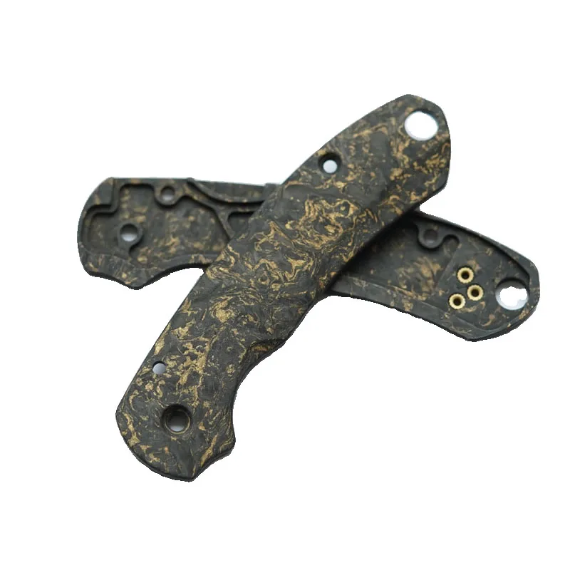 1 Pair Custom Made Brass+Forged Carbon Fiber Handle Scales for Spyderco C223 Para3 Knives