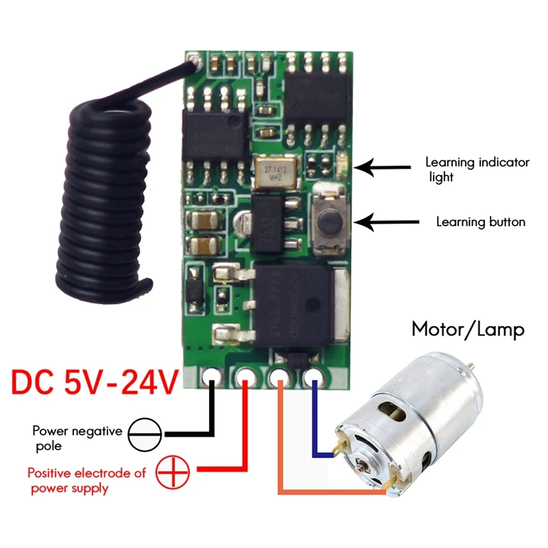 Kontroler bezprzewodowy Regulator prędkości silnika prądu stałego 3.7-24V moduł wysokiej napędzana mechanicznie