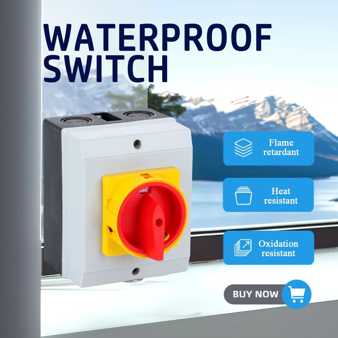 4pole 32A 3pole 440V ELectric IP65 Isolator Switch Waterproof Switch ON OFF Disconnecting Load Switches