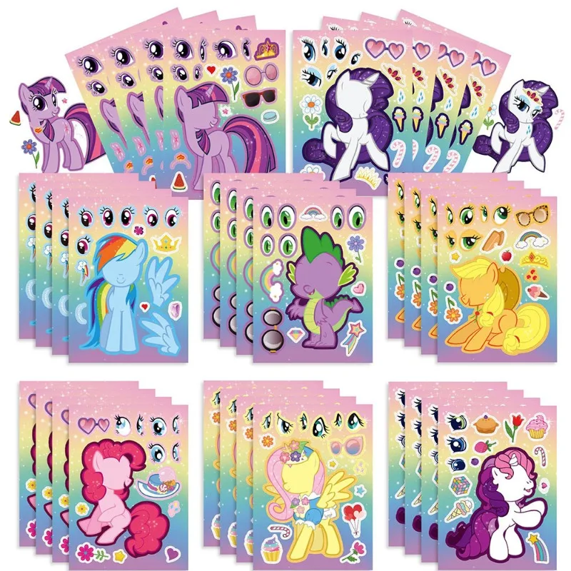 Colorful Cartoon Puzzle Sticker Set for Cosplay Props and DIY Decoration