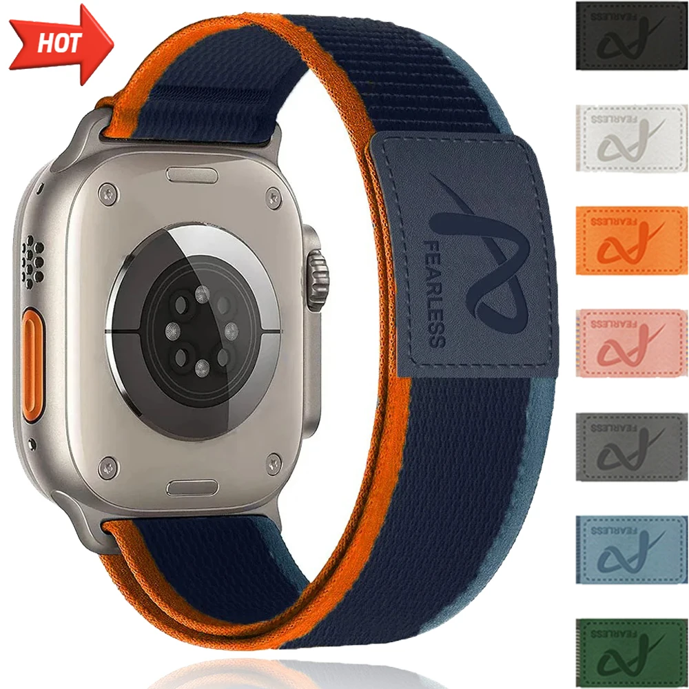 רצועת ניילון לשעון אפל אולטרה 3 2 49mm/11 10 46mm 42mm רצועת ספורט iWatch 9 8 7 6 5 SE 3 45mm 44mm 41mm 40mm