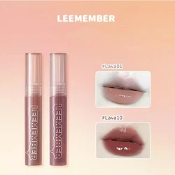 LEEMEMBER Lip Gloss Lava Chocolate Series Lip Glaze Glossy Mirror Effect Moisturize Tint Women Beauty Makeup Cosmetics