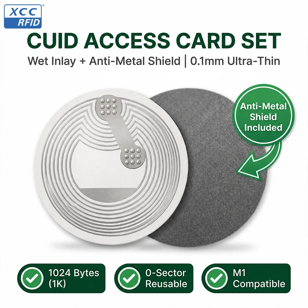 25mm Anti-Metal CUID RFID Sticker Rewritable Block0 Changeable UID 1K 13.56MHz M1 NFC Tag for Access Control Elevator Card Copy