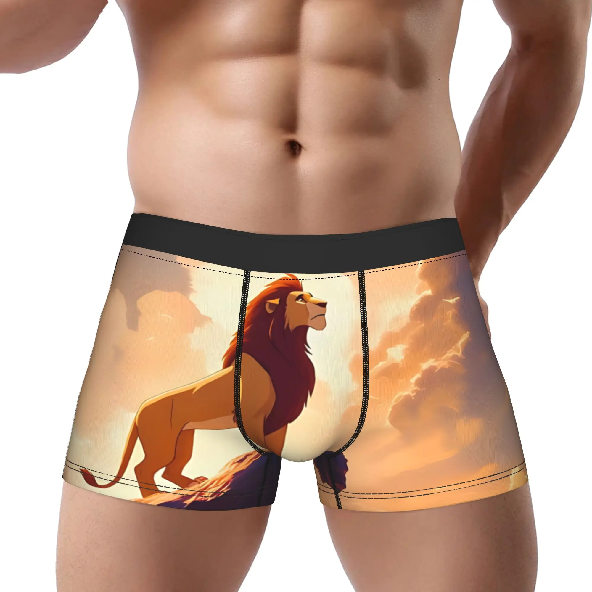 

Трусы-боксеры для взрослых 18+, трусы-боксеры The Lion King, дышащие трусики, мужское нижнее белье, сексуальные шорты, трусы-боксеры