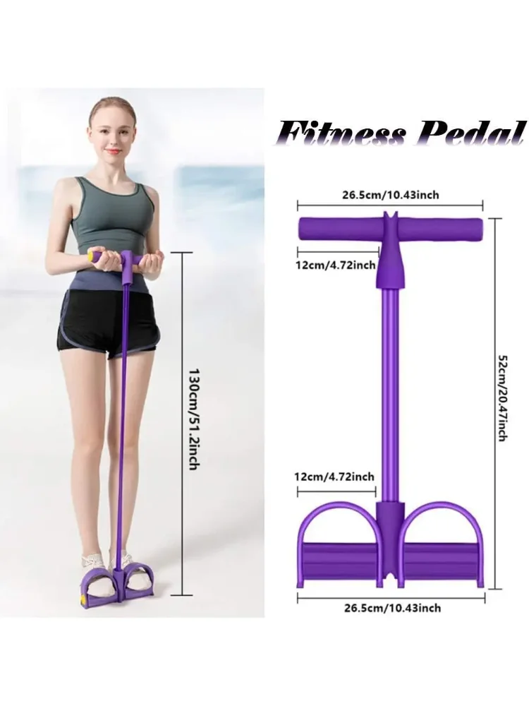 Resistance Band Set 4 Tubes Elastic Pull Rope Pedal Sit-up Resistance Band Expander Tension Rope for Fitness Slimming Training