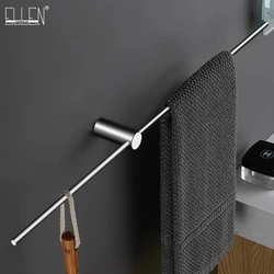 ELLEN Bathroom Towel Holder Black Towel Rack Multifunctional Bath Towel Hook Adjustable Stainless Steel ML90443