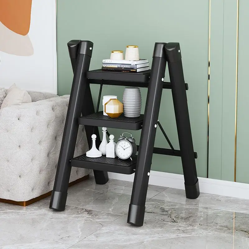 

LL Многофункциональная бытовая лестница Складная утолщенная лестница в елочку Удобная лестница для хранения цветов в гостиной Банка