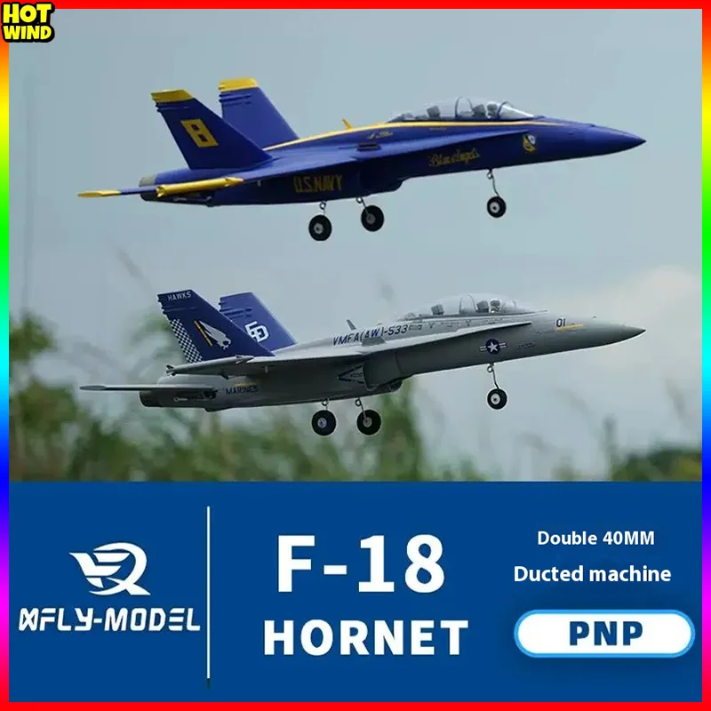 Xfly Remote Control Aircraft F-18 Fighter Twin Double 40mm Culvert Hornet Culvert Fighter Model Fixed Wing Collection Toy Gift