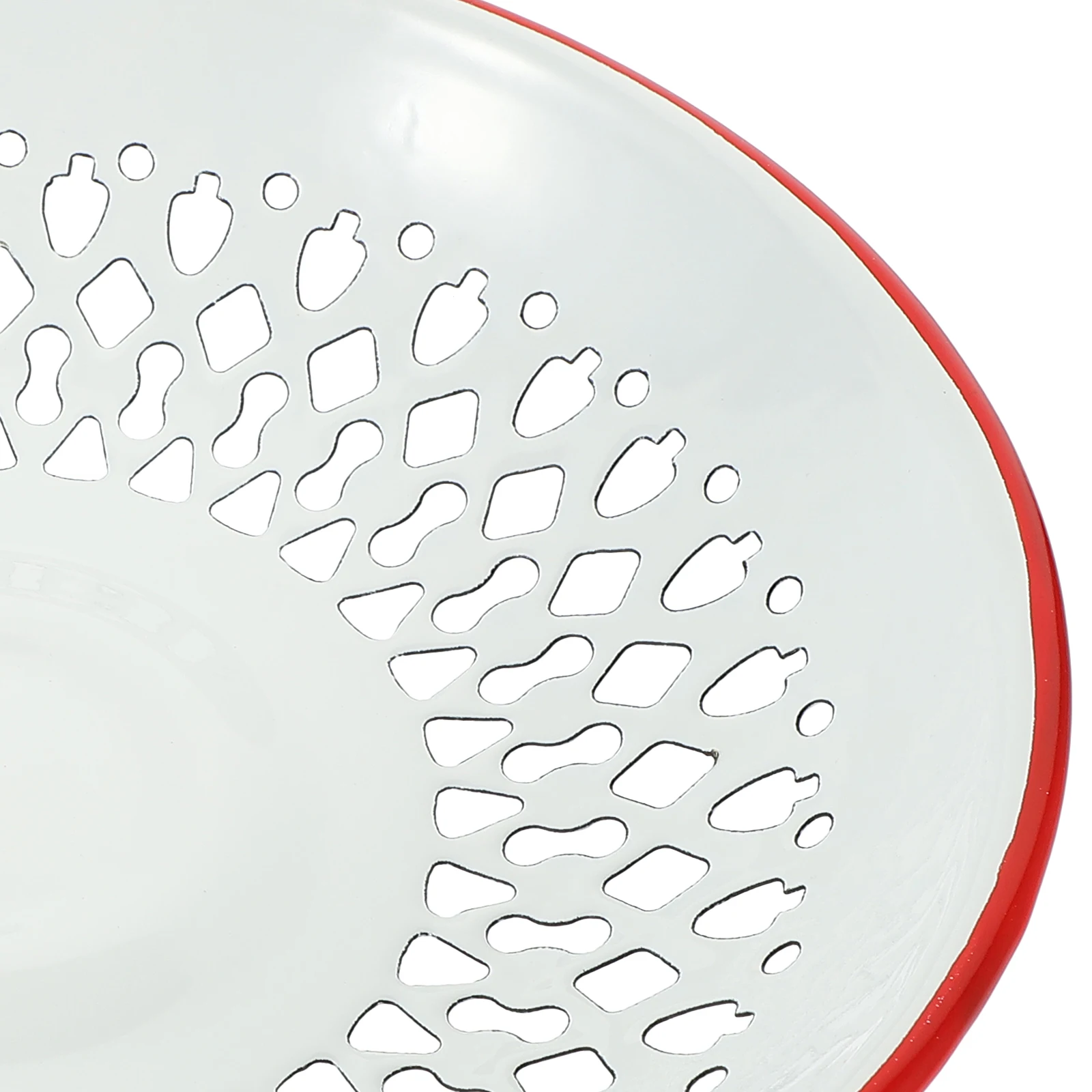 

1Pcs Hollow Enamel Fruit Basket Sturdy Wash Drain Basin Multipurpose Kitchen Strainer Tray for Fruits Vegetables Snacks