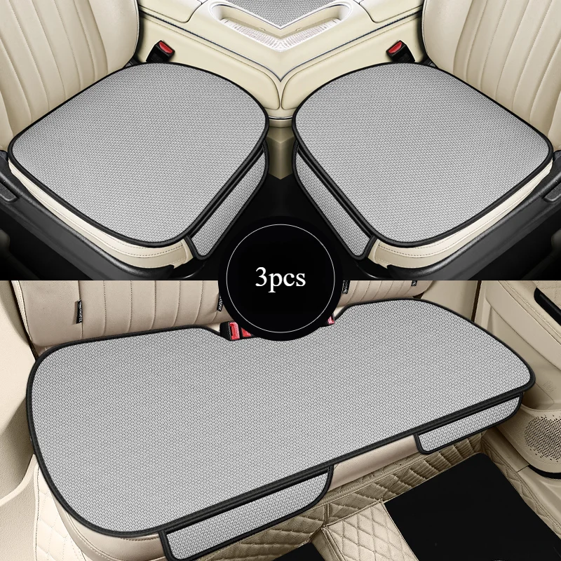 Breathable Ice Silk Car Seat Cushion Non-slip and Wear-resistant Solid Color Ice Silk Car Seat Cover, Universal Fit Most Cars