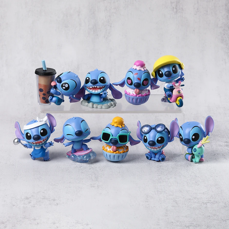 

Набор Стич Cosbi Коллекция Серия 1 Фигурки игрушки Симпатичные ПВХ модели куклы Спальня украшение автомобиля подарки