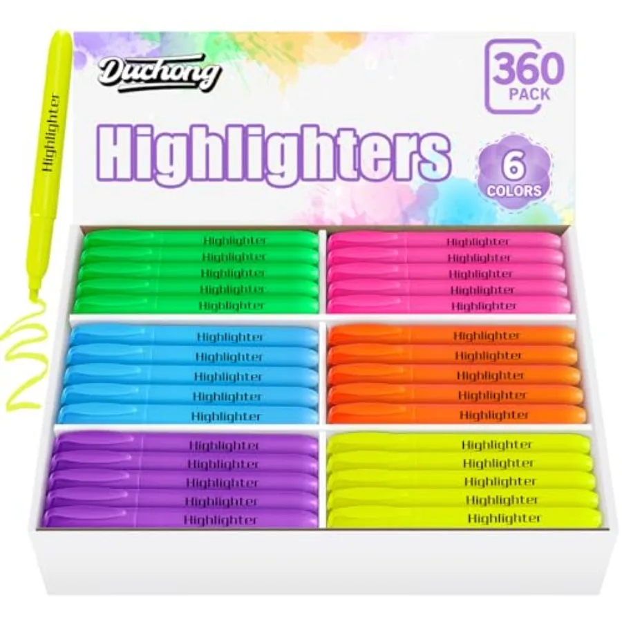 

Highlighters Bulk, Highlighters Assorted Colors for Adult,Chisel Tip Dry-Quickly No Bleed Highlighter, Office Classroom Must Ha