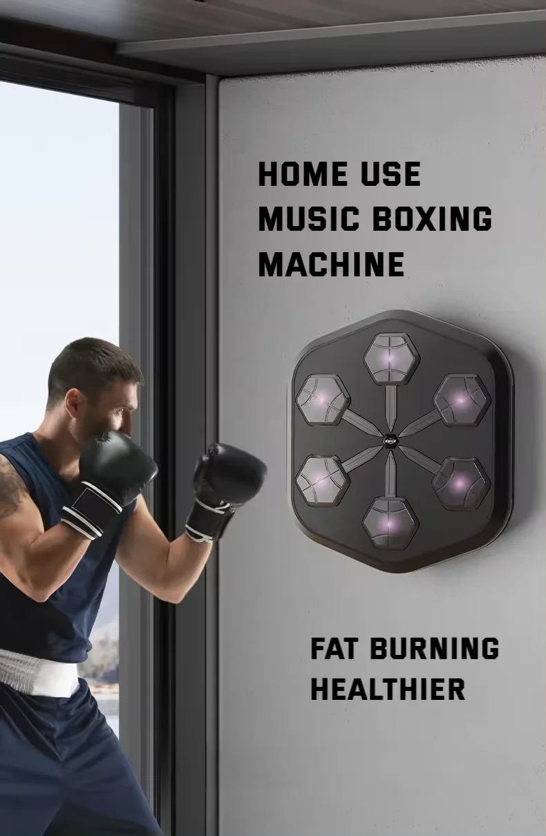 New Smart Interactive Music Wall Target Pads Punch Boxing Machine with Target Gloves Home Muscle Exercise Equipment