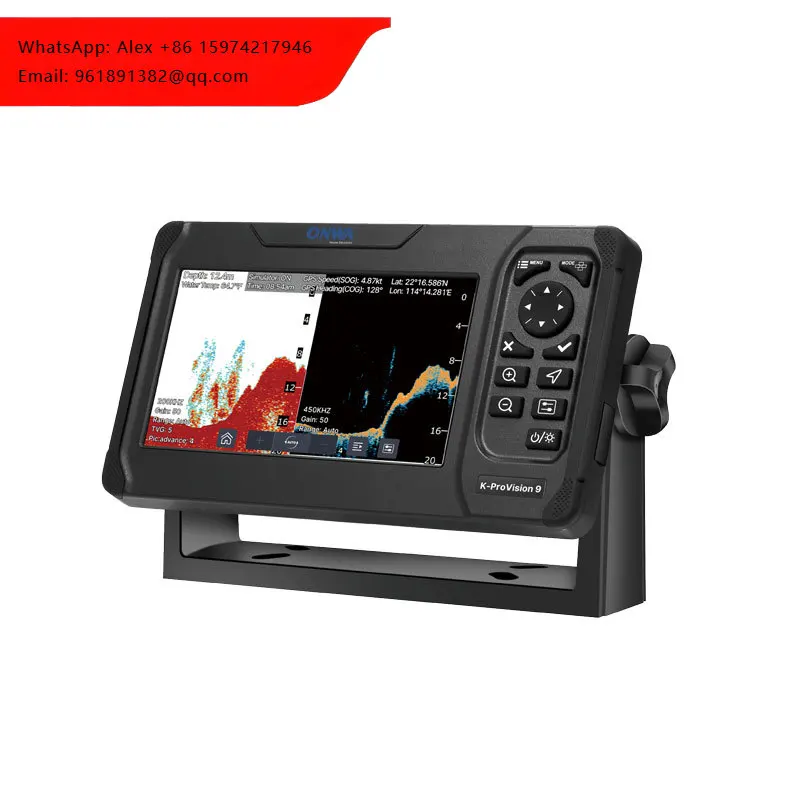 

Эхолот ONWA 7'' K-ProVision 7C для лодок, с сенсорным управлением в условиях влажной среды, трансдьюсер TMS20, производство Китай