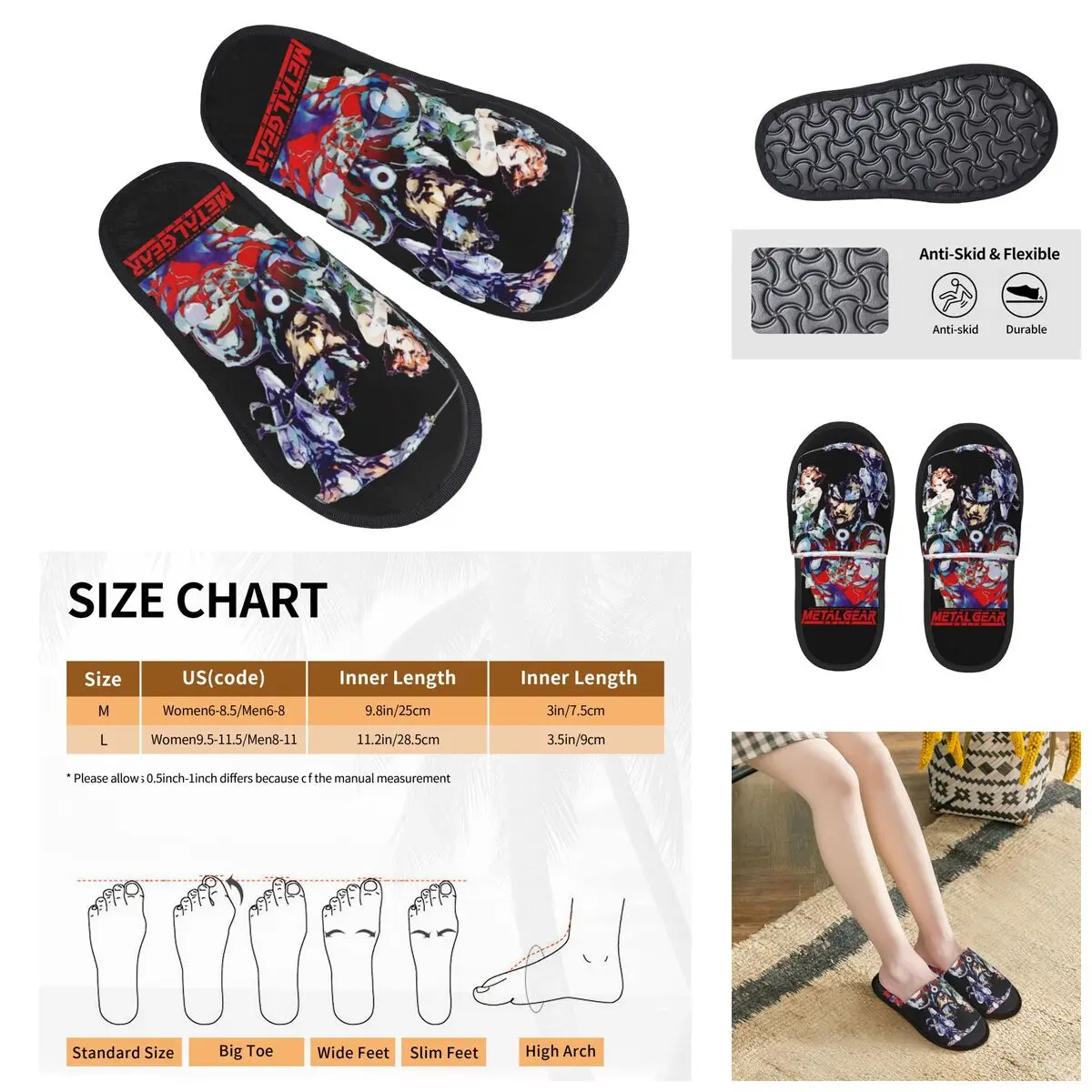 

MGS1 Solid Snake Game Men Women Furry slippers,fashion Color printing special Home slippers,Neutral slippers pantoufle homme