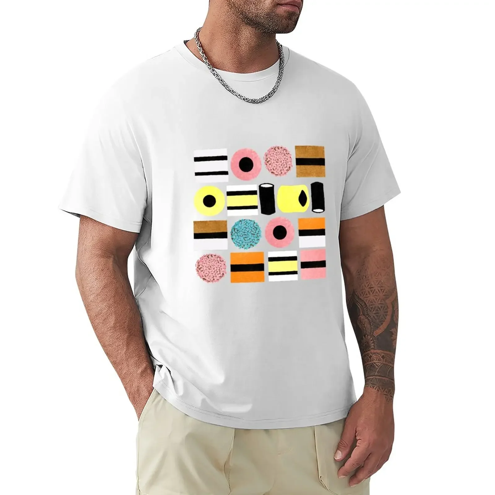 

Liquorice allsorts - pastel palette T-Shirt sweat plain summer tops men clothing