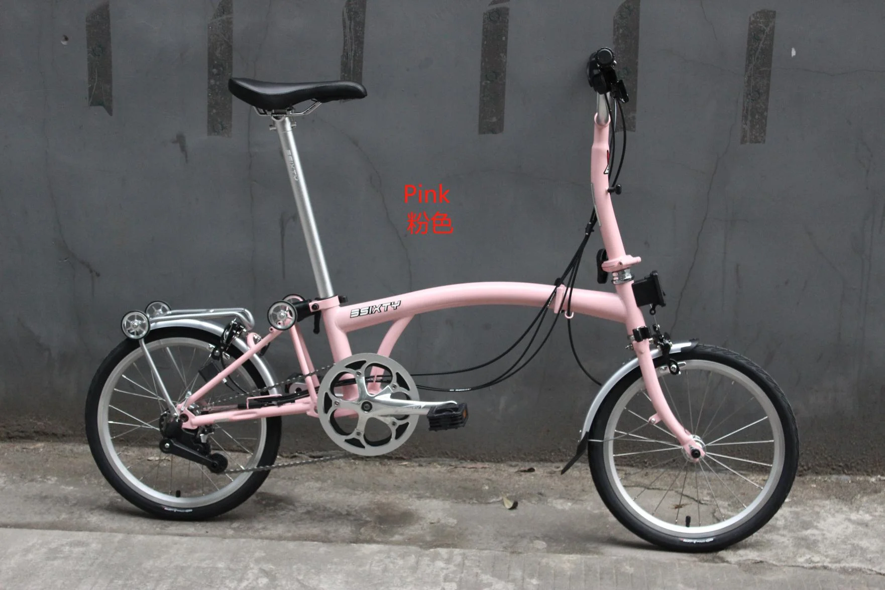 3SIXTY Folding Bike 16 Inch 6 Speeds Steel Frame Mini Foldable Bicycle M/Y/S BAR Brompto TRI-folding bike