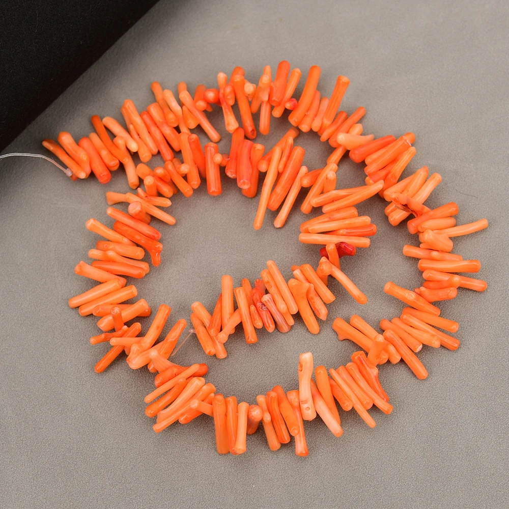 

APDGG 5 нитей 4x20 мм оранжевого цвета коралловая ветка свободные бусины 16 дюймов Изготовление ювелирных изделий своими руками