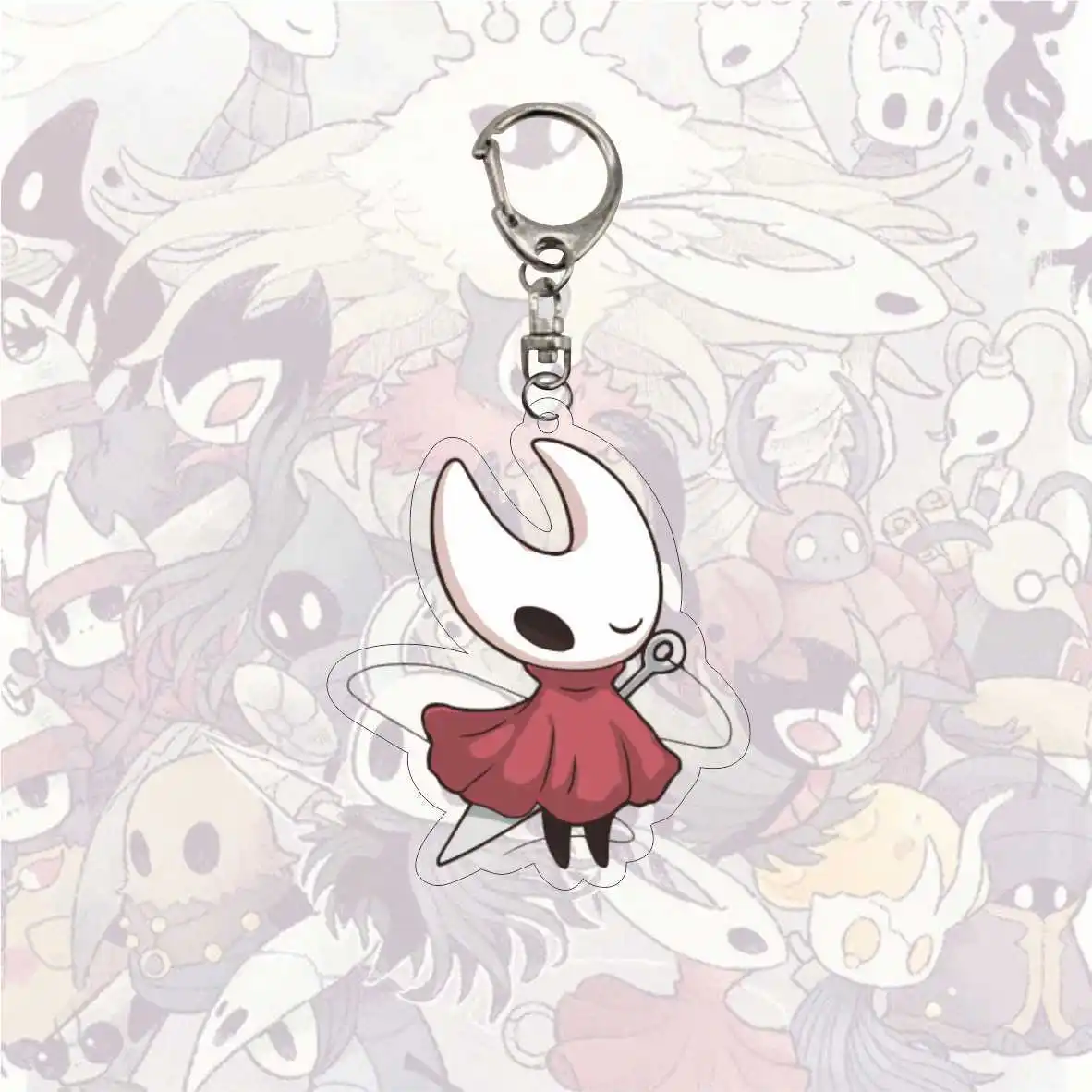 Hollow Knight Game Cosplay Keychain Octopus Cartoon Figures Acrylic Pendant Key Chain Bag Charm Accessories Gift for Wholesale