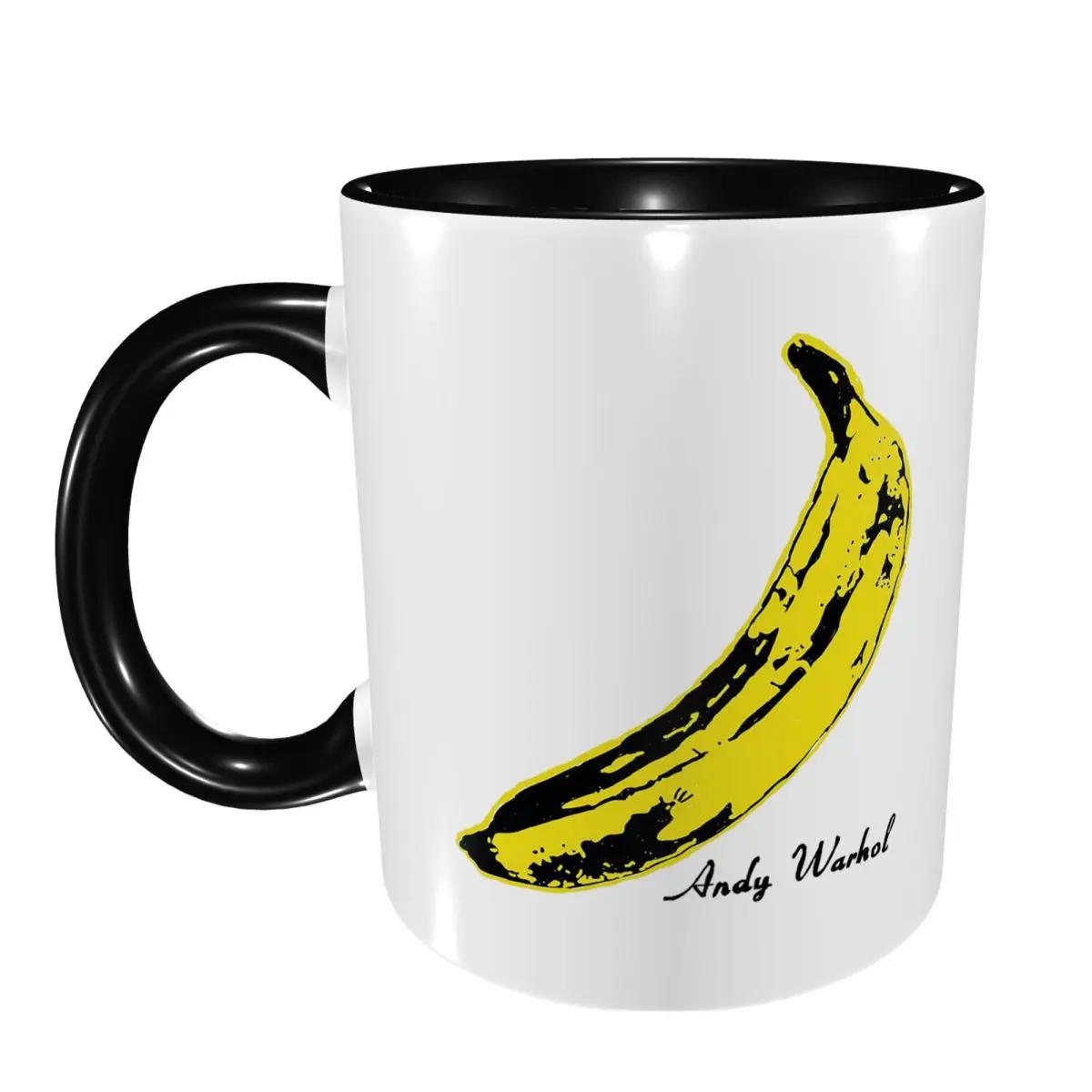 Andy Warhol Sunset Cat Cattle Banana Mug Funny Ceramic Coffee Cups Tea Mugs Milk Cup Drinkware Gift for Friends