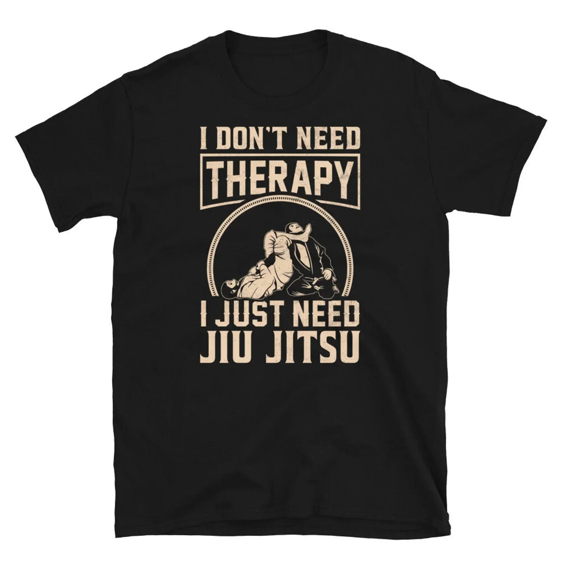 No necesito terapia, solo necesito Jiu Jitsu BJJ, camiseta unisex de manga corta