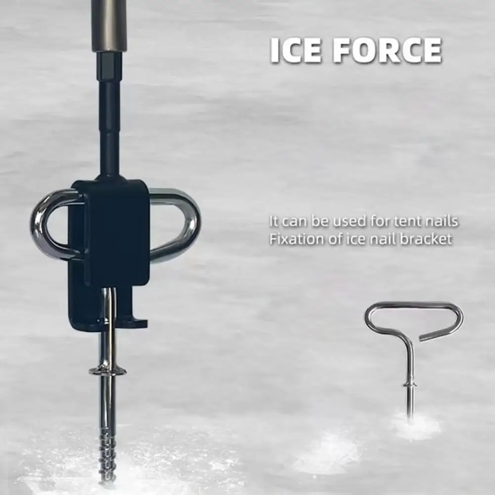 Outdoor Winter Fishing Ice Stake Nail Stable Simple Installation Fishing Shelter Stake Nail Ice Anchors Drill Adapter 얼음말뚝못