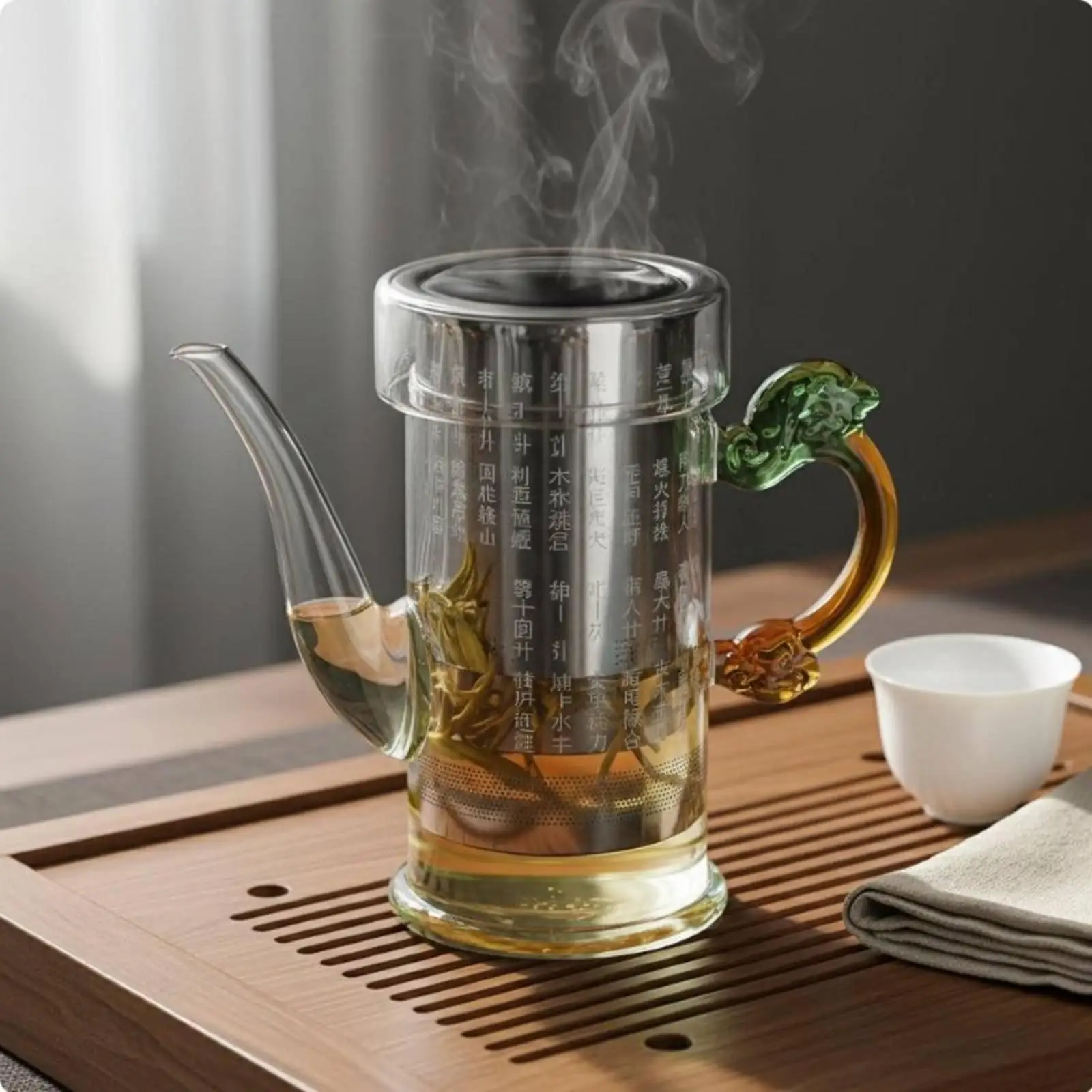 Industrial Teapot Heat Resistant Borosilicate Glass Tea Maker with Infuser Glass Tea Pot for Chinese Oolong and Puer Brewing