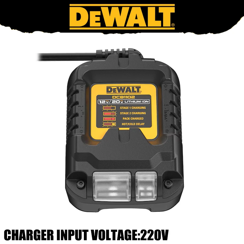 

DEWALT DCB1102 12V/20V 2 AMP Lithium Battery Charger LED Indicator Universal Charger Input Voltage 220V